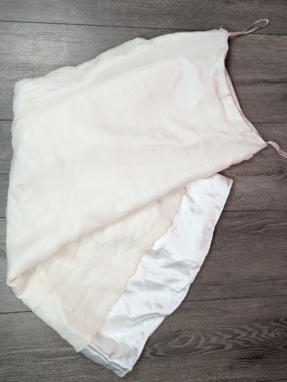 Alyce Designs Silk and Satin White Skirt